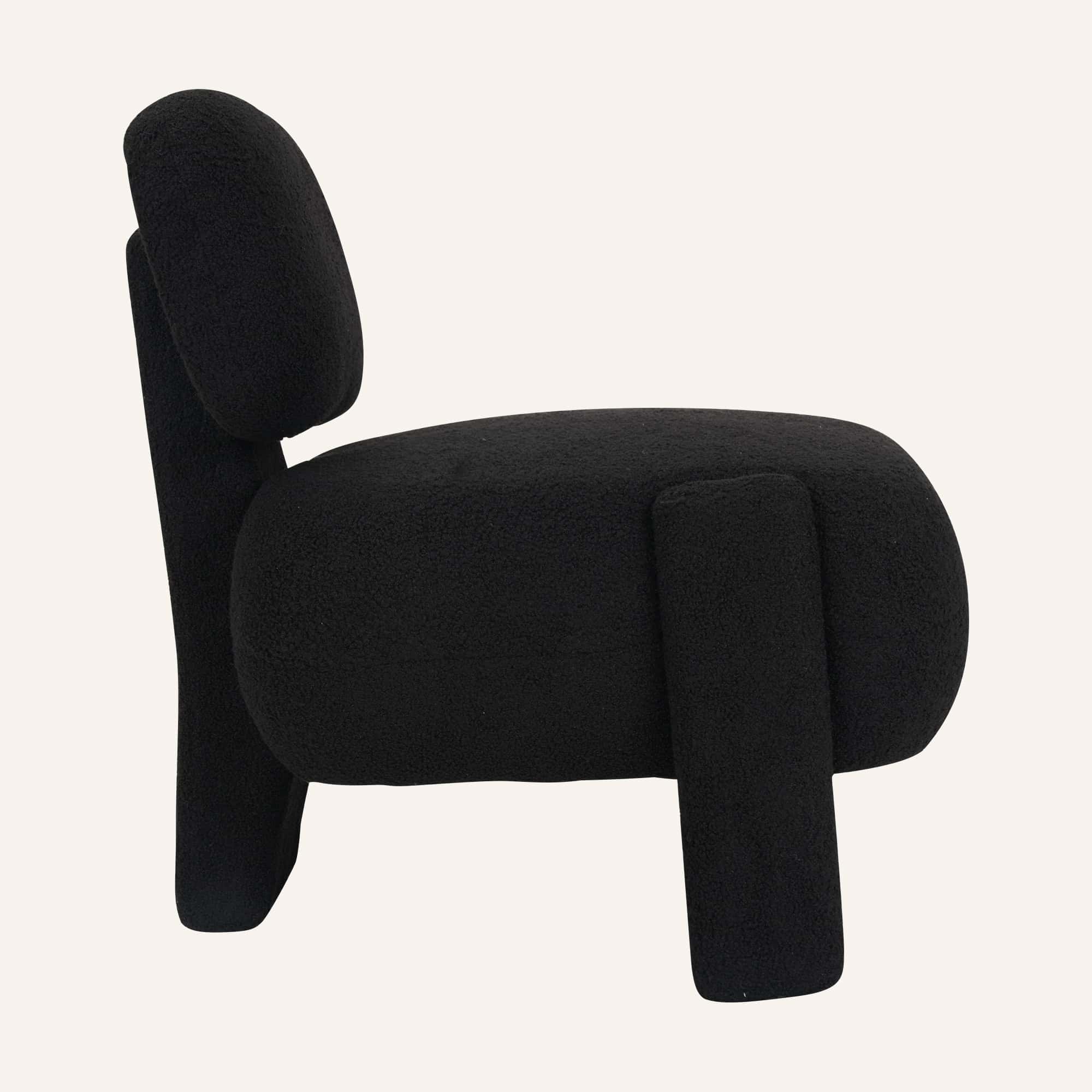 Black Fleece Side Chair - Image 8