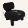Black Fleece Side Chair - Thumbnail Image 13