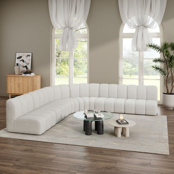 Evan Grandeur Boucle Sofa Set