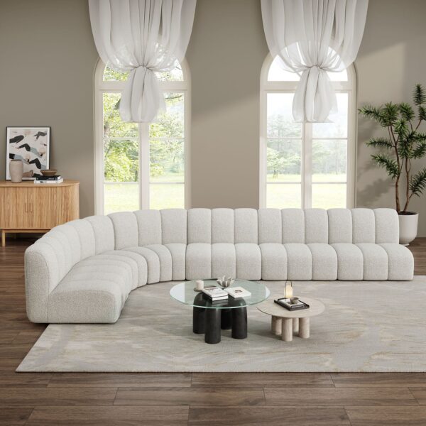 Evan Grandeur Boucle Sofa Set