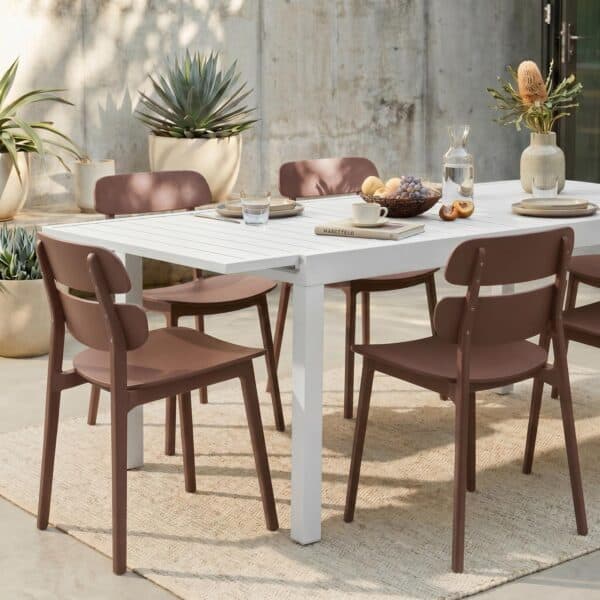 Alba Espresso Form Dining Chairs (Set of 4)