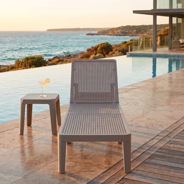 Solaro Bright Grey Sun Lounger