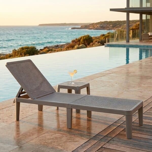Solaro Bright Grey Sun Lounger