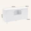 Lumina White Sideboard with Touch-Controlled LED Light - Thumbnail Image 19