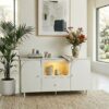 Lumina White Sideboard with Touch-Controlled LED Light - Thumbnail Image 1