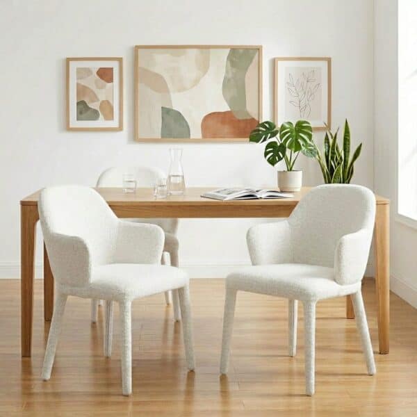 LIRA Set of 2 Chenille Dining Chairs