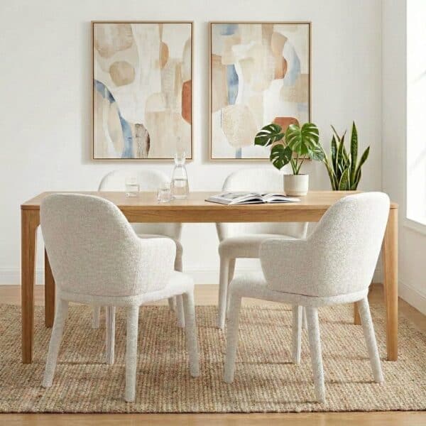 LIRA Set of 2 Chenille Dining Chairs