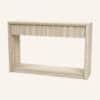 Noosa Travertine-Look Console Table with Ripple Drawer - Thumbnail Image 4